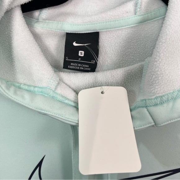 Nike Mint Green Front Check Hooded Sweatshirt Sz Small NWT - Picture 3 of 5